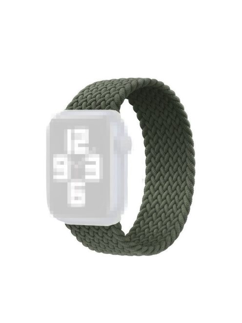 For Apple Watch Series 10 42mm / 9 8 7 41mm / 6 5 4 SE SE (2022) SE (2023) 40mm / 3 2 1 38mm Elastic Nylon Watch Band Replacement Strap 24mm, Size: S - Army Green