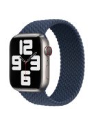 For Apple Watch Series 10 42mm / 9 8 7 41mm / 6 5 4 SE SE (2022) SE (2023) 40mm / 3 2 1 38mm Elastic Nylon Watch Band Replacement Strap 24mm, Size: S - Dark Blue