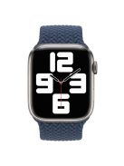 For Apple Watch Series 10 42mm / 9 8 7 41mm / 6 5 4 SE SE (2022) SE (2023) 40mm / 3 2 1 38mm Elastic Nylon Watch Band Replacement Strap 24mm, Size: S - Dark Blue