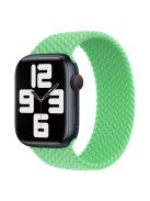 For Apple Watch Series 10 42mm / 9 8 7 41mm / 6 5 4 SE SE (2022) SE (2023) 40mm / 3 2 1 38mm Elastic Nylon Watch Band Replacement Strap 24mm, Size: S - Green