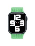 For Apple Watch Series 10 42mm / 9 8 7 41mm / 6 5 4 SE SE (2022) SE (2023) 40mm / 3 2 1 38mm Elastic Nylon Watch Band Replacement Strap 24mm, Size: S - Green