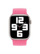 For Apple Watch Series 10 42mm / 9 8 7 41mm / 6 5 4 SE SE (2022) SE (2023) 40mm / 3 2 1 38mm Elastic Nylon Watch Band Replacement Strap 24mm, Size: S - Light Pink