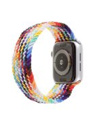 For Apple Watch Series 10 42mm / 9 8 7 41mm / 6 5 4 SE SE (2022) SE (2023) 40mm / 3 2 1 38mm Elastic Nylon Watch Band Replacement Strap 24mm, Size: S - Multi-Color