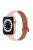 For Apple Watch Series 10 42mm / 9 8 7 41mm / 6 5 4 SE SE (2022) SE (2023) 40mm / 3 2 1 38mm Genuine Cowhide Leather Watch Band Double Rivet Replacement Strap with Connector - Light Pink