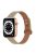 For Apple Watch Series 10 42mm / 9 8 7 41mm / 6 5 4 SE SE (2022) SE (2023) 40mm / 3 2 1 38mm Genuine Cowhide Leather Watch Band Double Rivet Replacement Strap with Connector - Milk Tea Brown