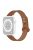 For Apple Watch Series 10 42mm / 9 8 7 41mm / 6 5 4 SE SE (2022) SE (2023) 40mm / 3 2 1 38mm Genuine Cowhide Leather Watch Band Double Snap Button Replacement Strap (Black Connector) - Brown