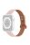 For Apple Watch Series 10 42mm / 9 8 7 41mm / 6 5 4 SE SE (2022) SE (2023) 40mm / 3 2 1 38mm Genuine Cowhide Leather Watch Band Double Snap Button Replacement Strap (Black Connector) - Light Pink