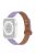 For Apple Watch Series 10 42mm / 9 8 7 41mm / 6 5 4 SE SE (2022) SE (2023) 40mm / 3 2 1 38mm Genuine Cowhide Leather Watch Band Double Snap Button Replacement Strap (Black Connector) - Light Purple