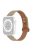 For Apple Watch Series 10 42mm / 9 8 7 41mm / 6 5 4 SE SE (2022) SE (2023) 40mm / 3 2 1 38mm Genuine Cowhide Leather Watch Band Double Snap Button Replacement Strap (Black Connector) - Milk Tea Brown