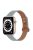 For Apple Watch Series 10 42mm / 9 8 7 41mm / 6 5 4 SE SE (2022) SE (2023) 40mm / 3 2 1 38mm Genuine Cowhide Leather Watch Band Double Snap Button Watch Strap (Retro Gold Connector) - Elephant Grey