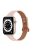 For Apple Watch Series 10 42mm / 9 8 7 41mm / 6 5 4 SE SE (2022) SE (2023) 40mm / 3 2 1 38mm Genuine Cowhide Leather Watch Band Double Snap Button Watch Strap (Retro Gold Connector) - Light Pink