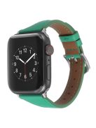 For Apple Watch Series 10 42mm / 9 8 7 41mm / 6 5 4 SE SE (2022) SE (2023) 40mm / 3 2 1 38mm Genuine Leather Anti-Wear Replacement Smart Watch Strap Wrist Band - Green