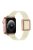 For Apple Watch Series 10 42mm / 9 8 7 41mm / 6 5 4 SE SE (2022) SE (2023) 40mm / 3 2 1 38mm Genuine Leather Watch Band Wrist Strap with Magnetic Rose Gold Square Buckle - Beige White