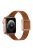 For Apple Watch Series 10 42mm / 9 8 7 41mm / 6 5 4 SE SE (2022) SE (2023) 40mm / 3 2 1 38mm Genuine Leather Watch Band Wrist Strap with Magnetic Rose Gold Square Buckle - Brown