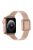 For Apple Watch Series 10 42mm / 9 8 7 41mm / 6 5 4 SE SE (2022) SE (2023) 40mm / 3 2 1 38mm Genuine Leather Watch Band Wrist Strap with Magnetic Rose Gold Square Buckle - Sand Pink