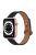 For Apple Watch Series 10 42mm / 9 8 7 41mm / 6 5 4 SE SE (2022) SE (2023) 40mm / 3 2 1 38mm Genuine Leather Watch Strap Double Rivet Replacement Wrist Band, Rose Gold Connector - Black