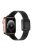 For Apple Watch Series 10 42mm / 9 8 7 41mm / 6 5 4 SE SE (2022) SE (2023) 40mm / 3 2 1 38mm Genuine Leather Watch Strap Magnetic Closure Wristband, Black Square Buckle - Black