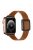 For Apple Watch Series 10 42mm / 9 8 7 41mm / 6 5 4 SE SE (2022) SE (2023) 40mm / 3 2 1 38mm Genuine Leather Watch Strap Magnetic Closure Wristband, Black Square Buckle - Brown