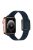 For Apple Watch Series 10 42mm / 9 8 7 41mm / 6 5 4 SE SE (2022) SE (2023) 40mm / 3 2 1 38mm Genuine Leather Watch Strap Magnetic Closure Wristband, Black Square Buckle - Midnight Blue