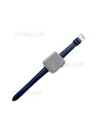 For Apple Watch Series 10 42mm / 9 8 7 41mm / 6 5 4 SE SE (2022) SE (2023) 40mm / 3 2 1 38mm Genuine Leather Watch Strap Pin Buckle Replacement Wrist Band - Blue