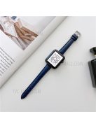 For Apple Watch Series 10 42mm / 9 8 7 41mm / 6 5 4 SE SE (2022) SE (2023) 40mm / 3 2 1 38mm Genuine Leather Watch Strap Pin Buckle Replacement Wrist Band - Blue