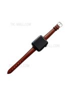 For Apple Watch Series 10 42mm / 9 8 7 41mm / 6 5 4 SE SE (2022) SE (2023) 40mm / 3 2 1 38mm Genuine Leather Watch Strap Pin Buckle Replacement Wrist Band - Brown