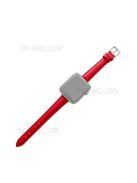 For Apple Watch Series 10 42mm / 9 8 7 41mm / 6 5 4 SE SE (2022) SE (2023) 40mm / 3 2 1 38mm Genuine Leather Watch Strap Pin Buckle Replacement Wrist Band - Red