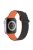 For Apple Watch Series 10 42mm / 9 8 7 41mm / 6 5 4 SE SE (2022) SE (2023) 40mm / 3 2 1 38mm Magnetic Adsorption Replacement Strap Silicone Watch Band with Tail Buckle - Black / Orange