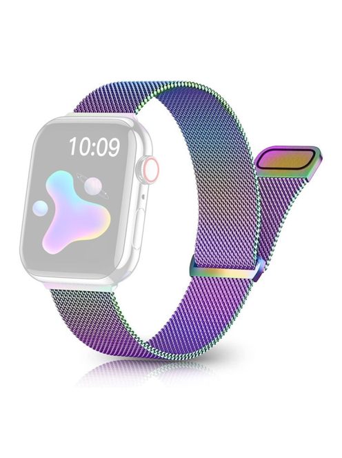 For Apple Watch Series 10 42mm / 9 8 7 41mm / 6 5 4 SE SE (2022) SE (2023) 40mm / 3 2 1 38mm Magnetic Milanese Loop Watch Band Stainless Steel Mesh Strap Replacement - Multi-Color