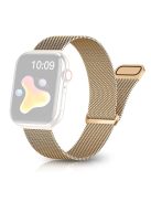 For Apple Watch Series 10 42mm / 9 8 7 41mm / 6 5 4 SE SE (2022) SE (2023) 40mm / 3 2 1 38mm Magnetic Milanese Loop Watch Band Stainless Steel Mesh Strap Replacement - Rose Gold