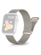 For Apple Watch Series 10 42mm / 9 8 7 41mm / 6 5 4 SE SE (2022) SE (2023) 40mm / 3 2 1 38mm Magnetic Milanese Loop Watch Band Stainless Steel Mesh Strap Replacement - Starlight