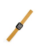 For Apple Watch Series 10 42mm / 9 8 7 41mm / 6 5 4 SE SE (2022) SE (2023) 40mm / 3 2 1 38mm Magnetic Watch Band Genuine Leather Replacement Strap - California Poppy