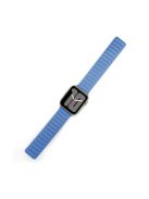 For Apple Watch Series 10 42mm / 9 8 7 41mm / 6 5 4 SE SE (2022) SE (2023) 40mm / 3 2 1 38mm Magnetic Watch Band Genuine Leather Replacement Strap - Klein Blue