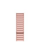 For Apple Watch Series 10 42mm / 9 8 7 41mm / 6 5 4 SE SE (2022) SE (2023) 40mm / 3 2 1 38mm Magnetic Watch Band Genuine Leather Replacement Strap - Pink