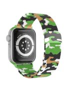 For Apple Watch Series 10 42mm / 9 8 7 41mm / 6 5 4 SE SE (2022) SE (2023) 40mm / 3 2 1 38mm Mesh Milanese Bracelet Watch Band Gradient Magnetic Strap Replacement - Camouflage Green