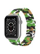 For Apple Watch Series 10 42mm / 9 8 7 41mm / 6 5 4 SE SE (2022) SE (2023) 40mm / 3 2 1 38mm Mesh Milanese Bracelet Watch Band Gradient Magnetic Strap Replacement - Camouflage Green