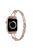 For Apple Watch Series 10 42mm / 9 8 7 41mm / 6 5 4 SE SE (2022) SE (2023) 40mm / 3 2 1 38mm Metal Anti-Wear Smart Watch Band Rhinestone Decor Wrist Strap - Rose Gold