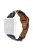 For Apple Watch Series 10 42mm / 9 8 7 41mm / 6 5 4 SE SE (2022) SE (2023) 40mm / 3 2 1 38mm Metal Chain Watch Band Top Layer Cowhide Leather Replacement Wrist Strap - Blue