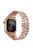 For Apple Watch Series 10 42mm / 9 8 7 41mm / 6 5 4 SE SE (2022) SE (2023) 40mm / 3 2 1 38mm Metal Smart Watch Band Three Beads Rhinestone Decor Bracelet - Rose Gold