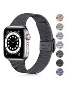 For Apple Watch Series 10 42mm / 9 8 7 41mm / 6 5 4 SE SE (2022) SE (2023) 40mm / 3 2 1 38mm Milanese Mesh Stainless Steel Watch Band Wrist Strap - Black