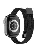 For Apple Watch Series 10 42mm / 9 8 7 41mm / 6 5 4 SE SE (2022) SE (2023) 40mm / 3 2 1 38mm Milanese Metal Strap Replacement Watch Band - Black