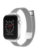 For Apple Watch Series 10 42mm / 9 8 7 41mm / 6 5 4 SE SE (2022) SE (2023) 40mm / 3 2 1 38mm Milanese Metal Strap Replacement Watch Band - Silver