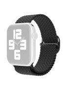 For Apple Watch Series 10 42mm / 9 8 7 41mm / 6 5 4 SE SE (2022) SE (2023) 40mm / 3 2 1 38mm Nylon Braided Watch Band Adjustable Wrist Strap Replacement - Black