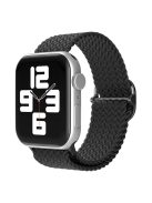 For Apple Watch Series 10 42mm / 9 8 7 41mm / 6 5 4 SE SE (2022) SE (2023) 40mm / 3 2 1 38mm Nylon Braided Watch Band Adjustable Wrist Strap Replacement - Black