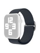 For Apple Watch Series 10 42mm / 9 8 7 41mm / 6 5 4 SE SE (2022) SE (2023) 40mm / 3 2 1 38mm Nylon Braided Watch Band Adjustable Wrist Strap Replacement - Black Grey