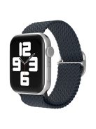 For Apple Watch Series 10 42mm / 9 8 7 41mm / 6 5 4 SE SE (2022) SE (2023) 40mm / 3 2 1 38mm Nylon Braided Watch Band Adjustable Wrist Strap Replacement - Black Grey