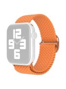 For Apple Watch Series 10 42mm / 9 8 7 41mm / 6 5 4 SE SE (2022) SE (2023) 40mm / 3 2 1 38mm Nylon Braided Watch Band Adjustable Wrist Strap Replacement - Bright Orange