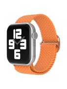 For Apple Watch Series 10 42mm / 9 8 7 41mm / 6 5 4 SE SE (2022) SE (2023) 40mm / 3 2 1 38mm Nylon Braided Watch Band Adjustable Wrist Strap Replacement - Bright Orange