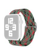 For Apple Watch Series 10 42mm / 9 8 7 41mm / 6 5 4 SE SE (2022) SE (2023) 40mm / 3 2 1 38mm Nylon Braided Watch Band Adjustable Wrist Strap Replacement - Camouflage Green