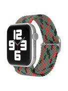 For Apple Watch Series 10 42mm / 9 8 7 41mm / 6 5 4 SE SE (2022) SE (2023) 40mm / 3 2 1 38mm Nylon Braided Watch Band Adjustable Wrist Strap Replacement - Camouflage Green